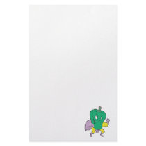 superhero green pepper cartoon character stationery