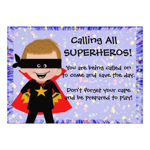 Superhero  Invitation