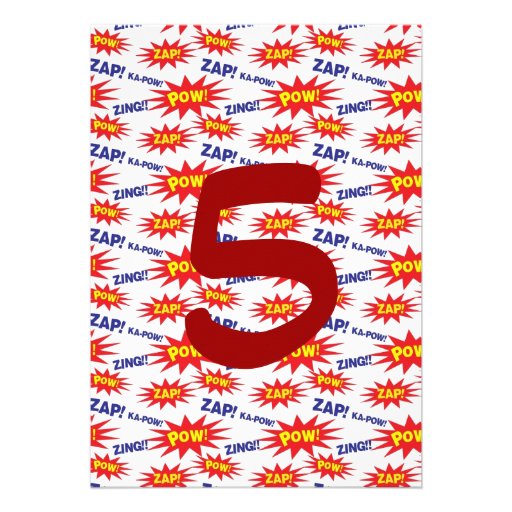 Superhero Kids Birthday Party Invitations for Boys