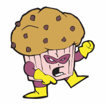 superhero muffin man character cut out