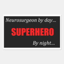 Superhero Neurosurgeon Rectangle Sticker