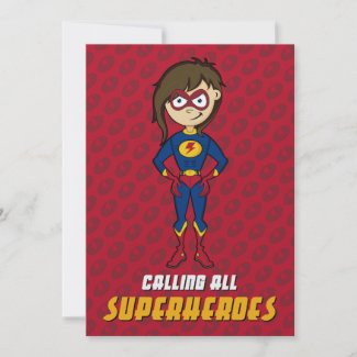 Superhero Party Invitation invitation