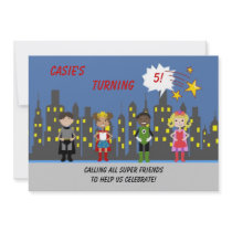 Superhero Party Invitations
