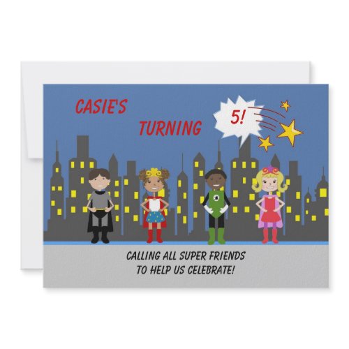 Superhero Party Invitations invitation