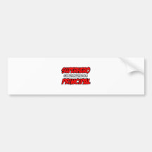Superhero...Principal Bumper Sticker
