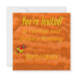 Superhero Wedding Invitation - Orange