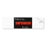 Superhero Welder Bumper Sticker