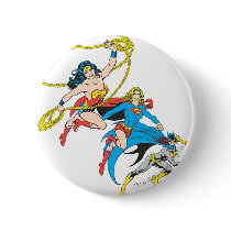 Superheroines Leap Pin