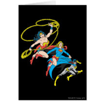 Superheroines Leap Cards