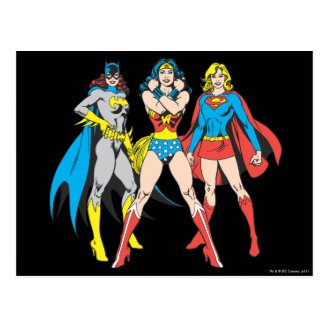 Superheroines Pose Postcard