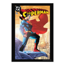 superman, super man, action comics, man of steel, super hero, comic book, dc comic, classic comic book, adventures of superman, lois lane, super girl, superman story, Invitation med brugerdefineret grafisk design