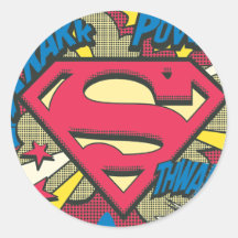 Superman 66 round stickers