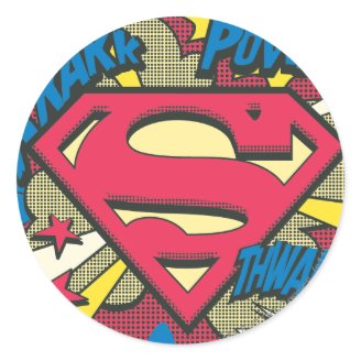 Superman 66 round stickers