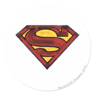 Superman 67 round stickers