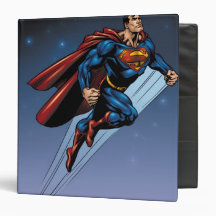 Superman against the night sky vinyl binders