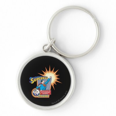 Superman and Clark Kent keychains