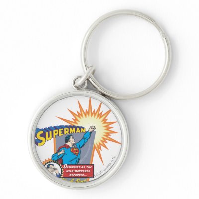 Superman and Clark Kent keychains