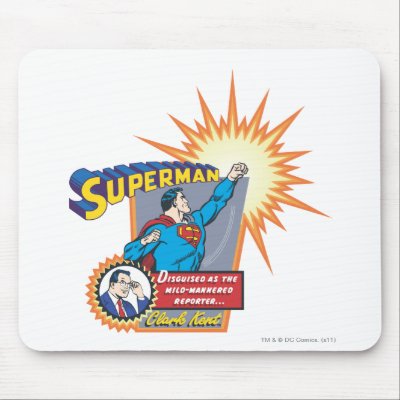 Superman and Clark Kent mousepads