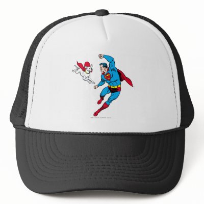 Superman and Krypto 2 hats