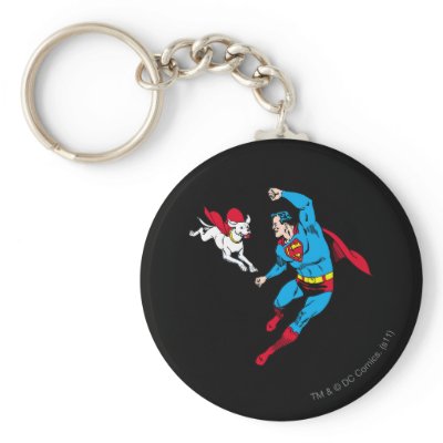 Superman and Krypto 2 keychains