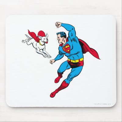 Superman and Krypto 2 mousepads
