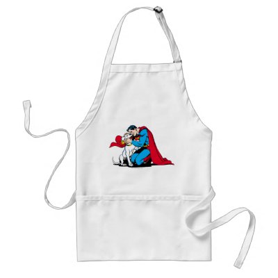 Superman and Krypto aprons