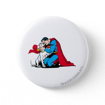 Superman and Krypto buttons