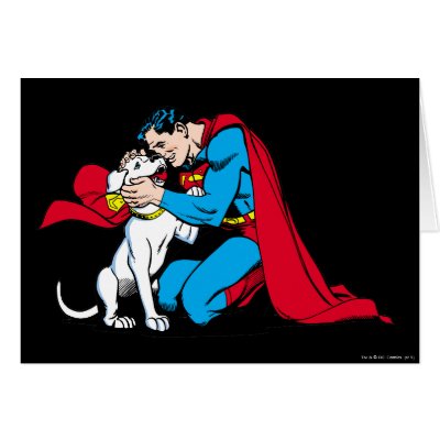 Superman and Krypto cards