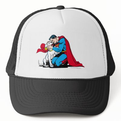 Superman and Krypto hats