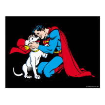 Superman and Krypto Postcard