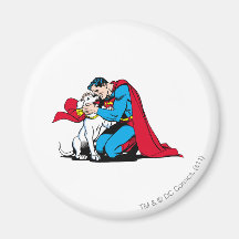 Superman and Krypto Refrigerator Magnets