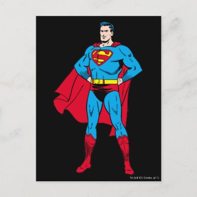 Superman Arms Folded postcards