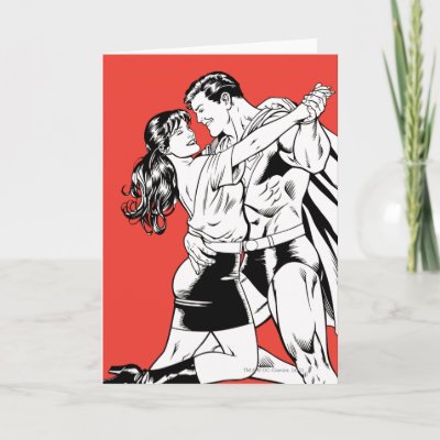 Superman Black and White 4 Greeting Cards