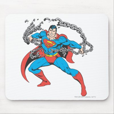 Superman Breaks Chains 2 mousepads