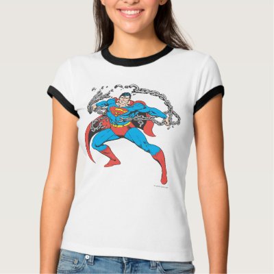 Superman Breaks Chains 2 t-shirts