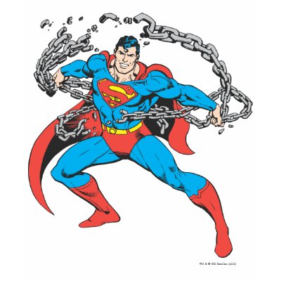 Superman Breaks Chains 2 t-shirts