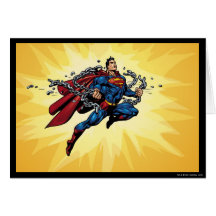 Superman breaks chains cards