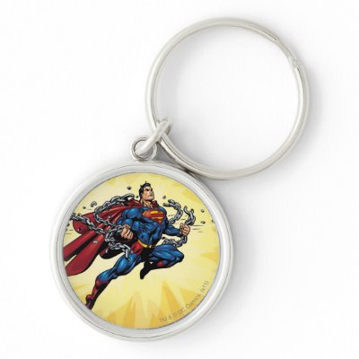 Superman breaks chains keychains