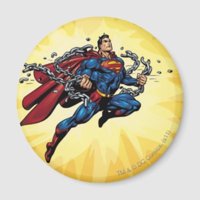 Superman breaks chains magnets