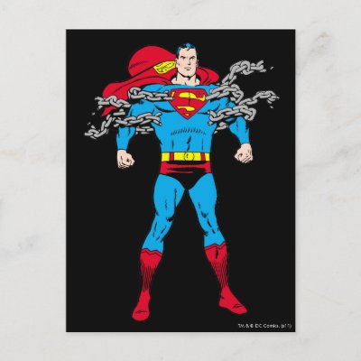 Superman Breaks Chains postcards