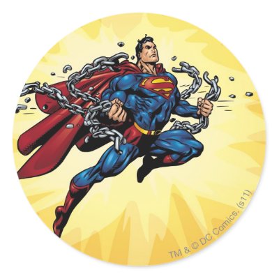 Superman breaks chains stickers