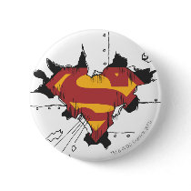 Superman broken metal pinback buttons