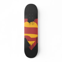 Superman broken metal custom skateboard