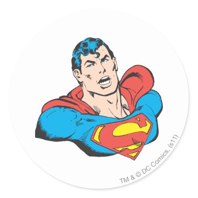 Superman Bust 1 stickers