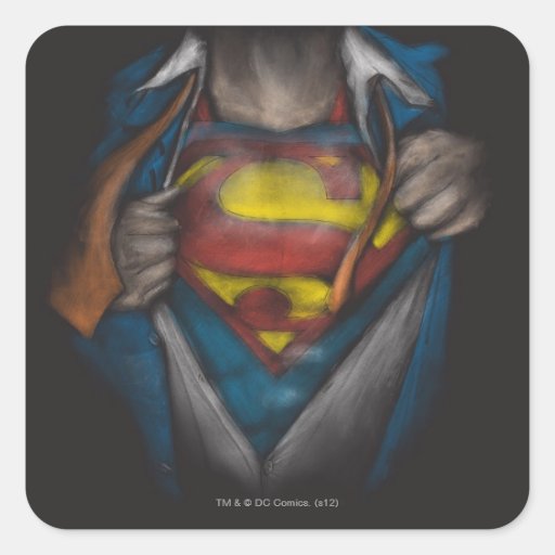 Superman Chest Sketch 2 Stickers
