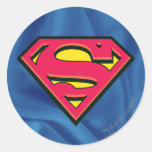 Superman Classic Logo Round Stickers