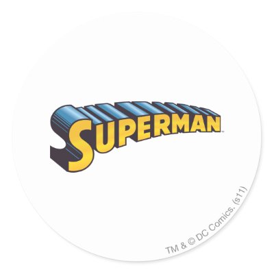 Superman Classic Name stickers