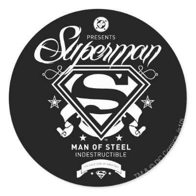 Superman Coat of Arms Round Stickers