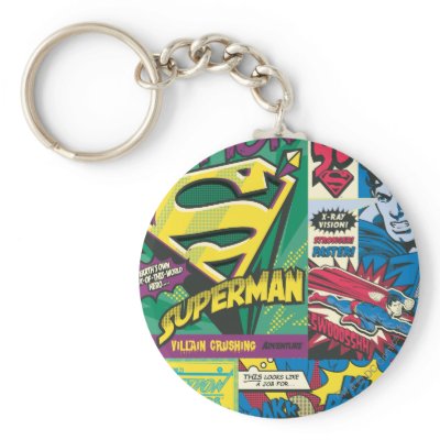 Superman Comic Panels keychains