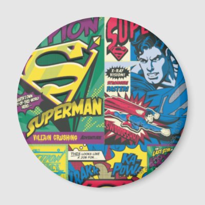 Superman Comic Panels magnets